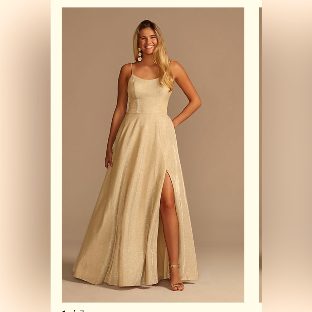 Gold prom dress